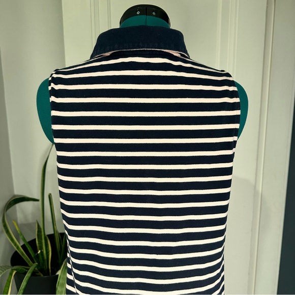 Lands’ End Fresh Petal Stripe Sleeveless Polo Dress medium - Picture 6 of 10